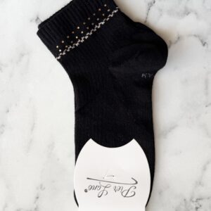 Дамски чорапи, черен, камъчета