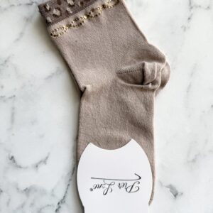 Дамски чорапи, кафяв, камъчета