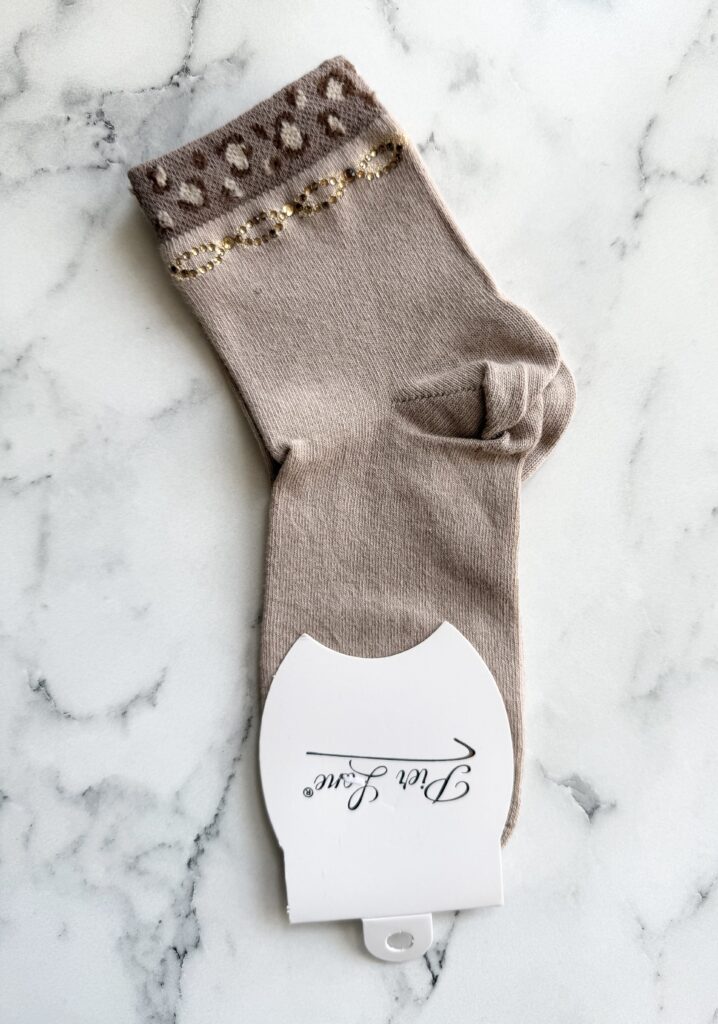 Дамски чорапи, кафяв, камъчета