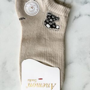 Дамски чорапи, капучино, мече