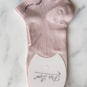 Дамски чорапи, бледо розови, камъчета