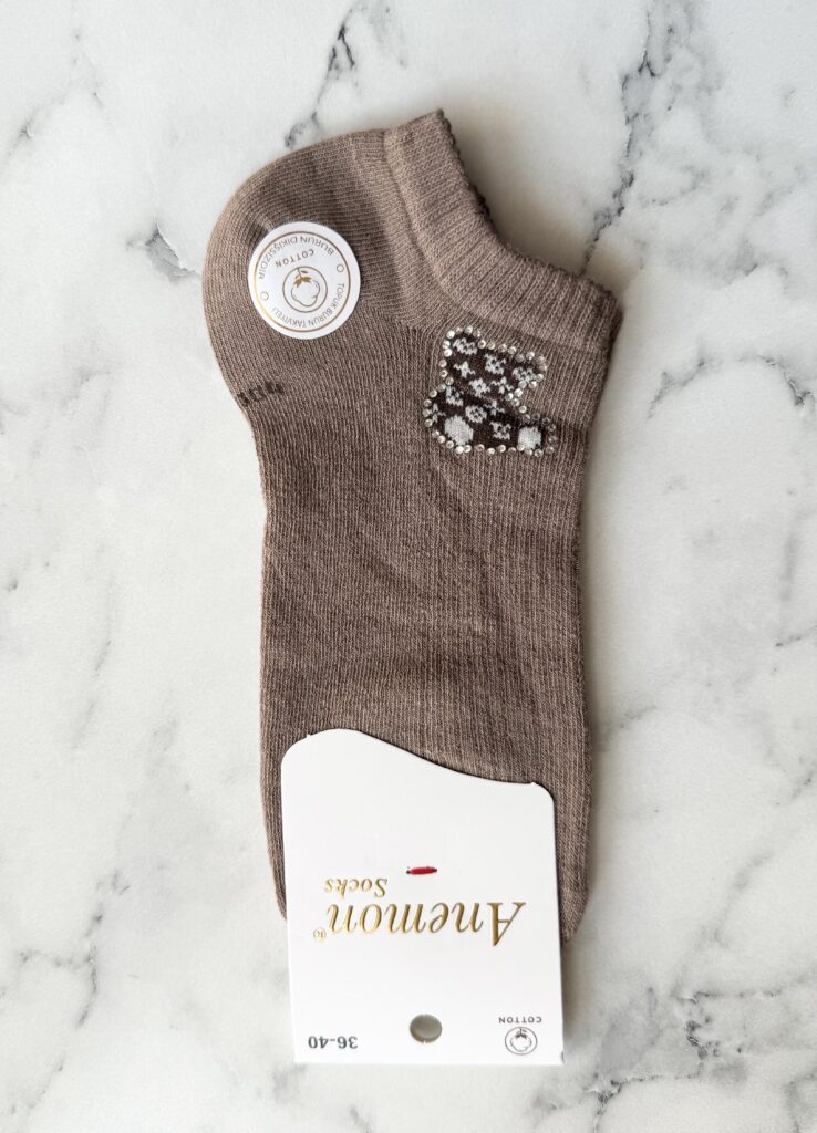 Дамски чорапи, кафяв, мече