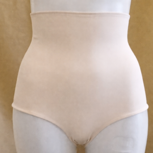 Стягащ колан, висока талия, бежов