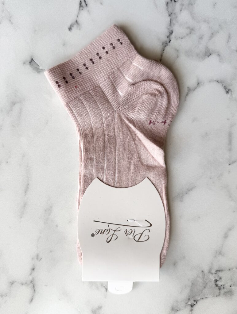 Дамски чорапи, светло розови, камъчета