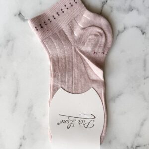 Дамски чорапи, светло розови, камъчета